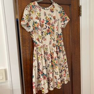 Topshop floral embroidery print skater dress